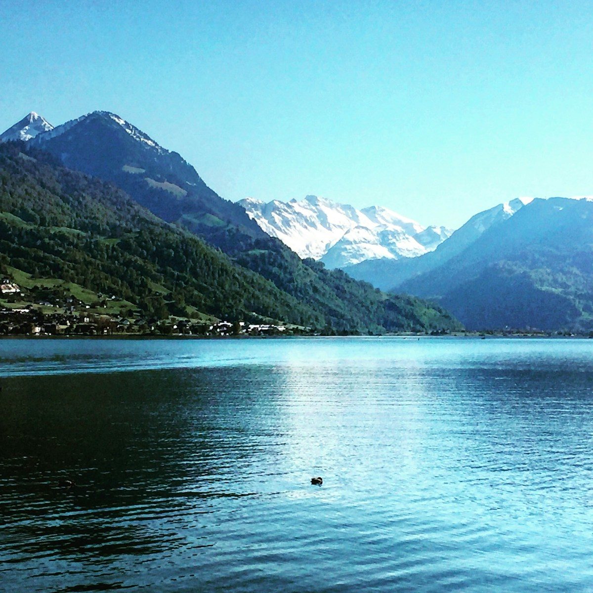 body of water near mountain during daytime